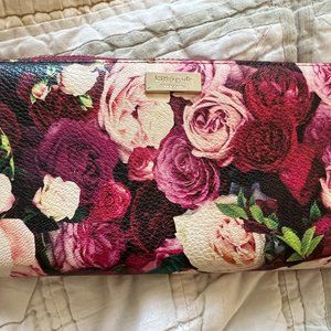Kate Spade Roses Zippy Wallet -- excellent condition! Pristine!